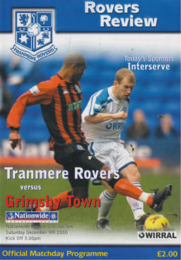 Tranmere Rovers v Grimsby Town Match Programme 2000-12-09